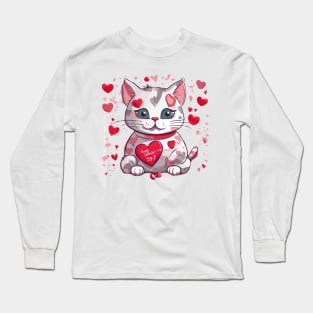 Valentine Paws: The Loveable Adventures of Whiskers Long Sleeve T-Shirt